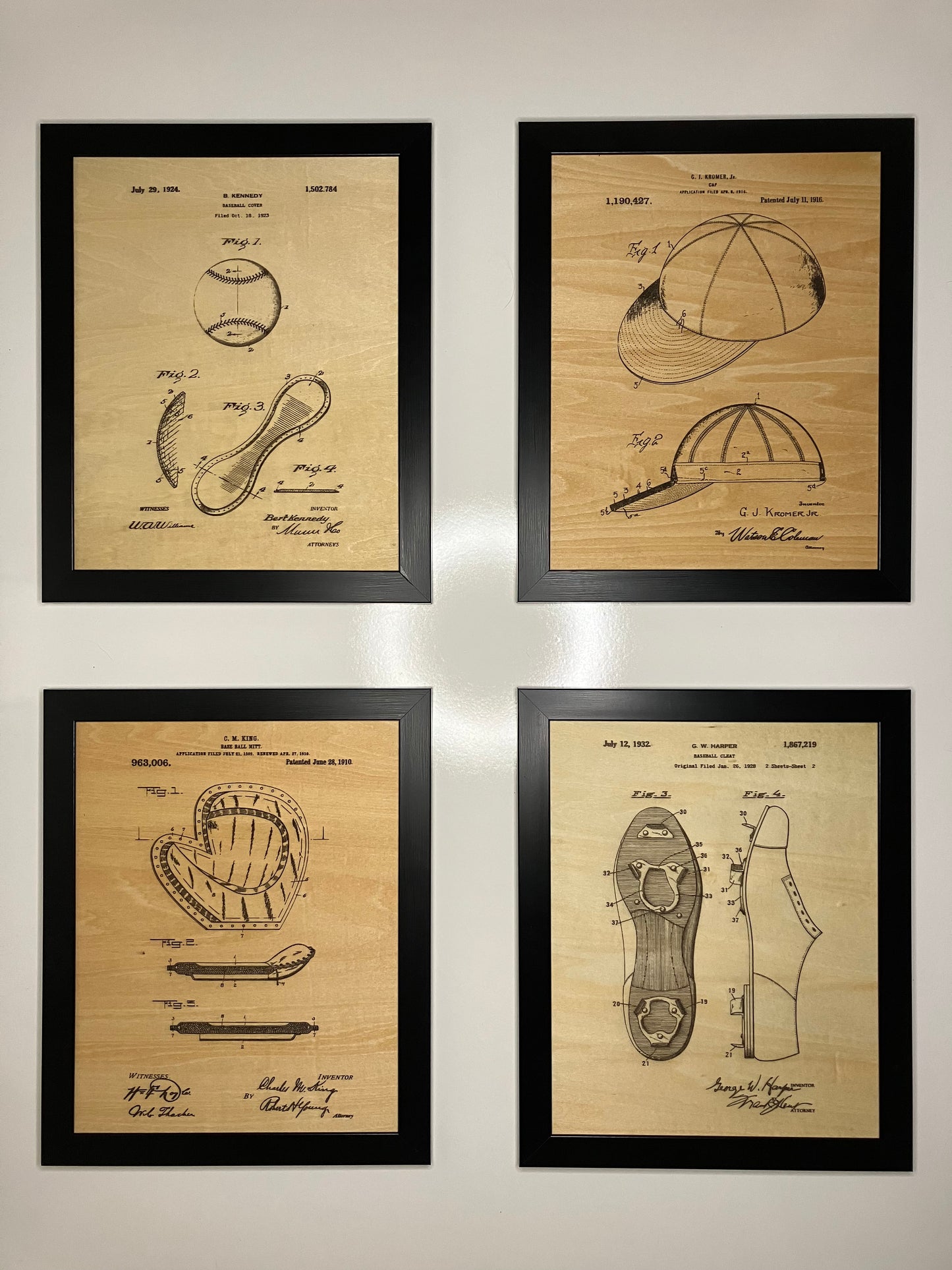 Baseball Patent Drawing Set