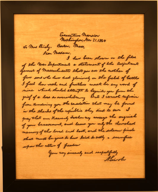 Lincoln's Letter to Mrs. Bixby