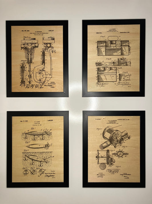 Fishing Patent Drawing Set