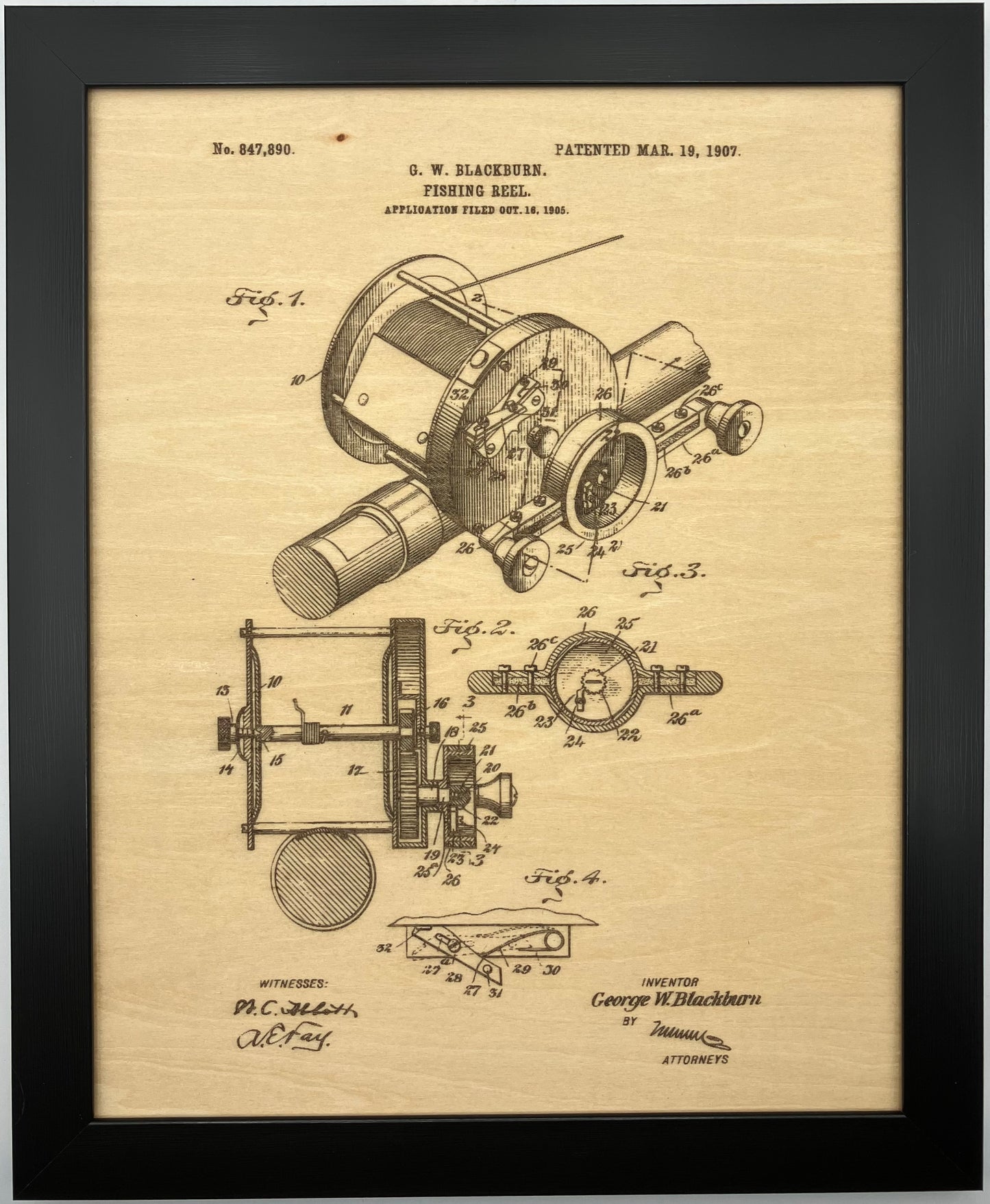 Fishing Patent Drawing Set