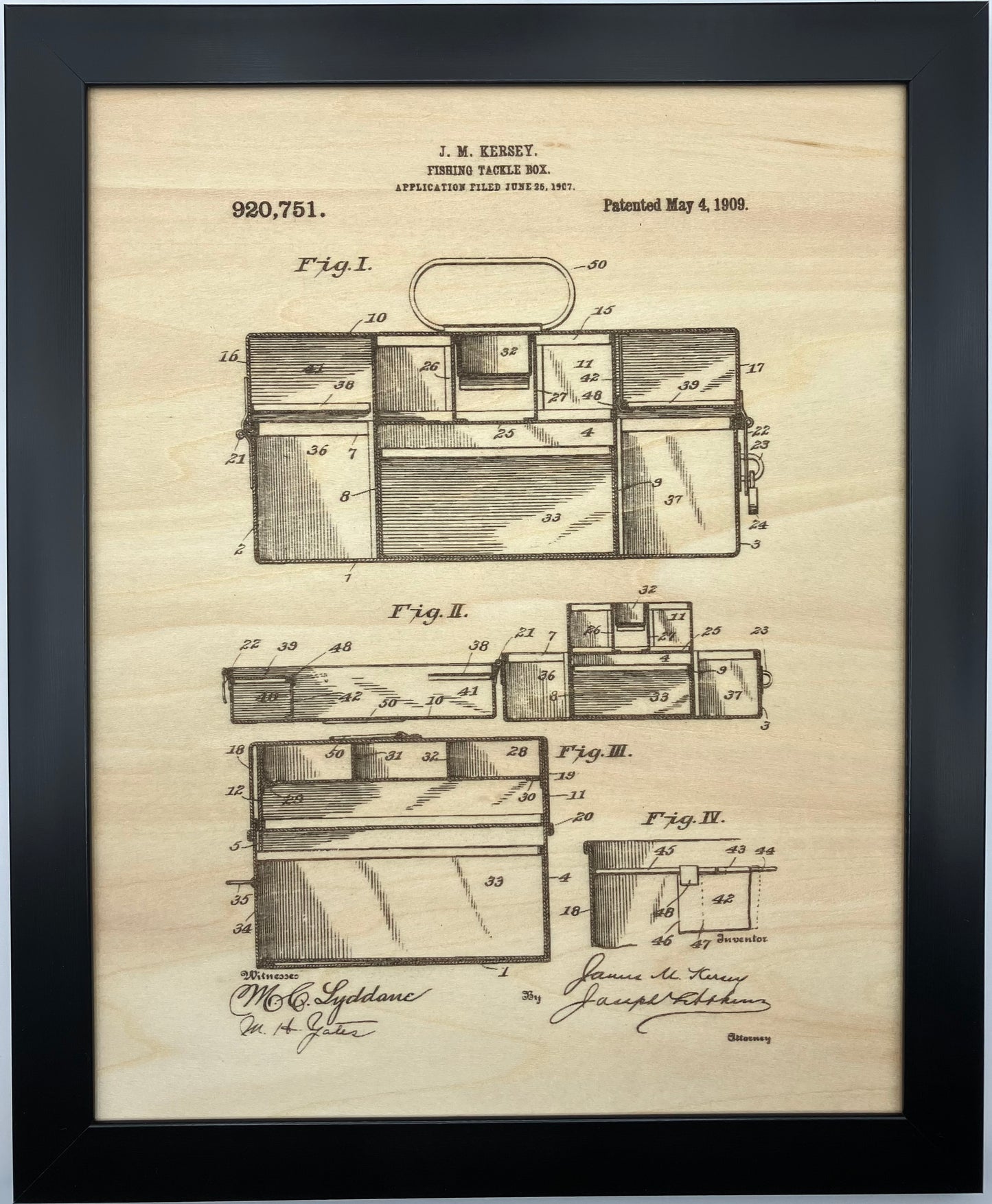 Fishing Patent Drawing Set