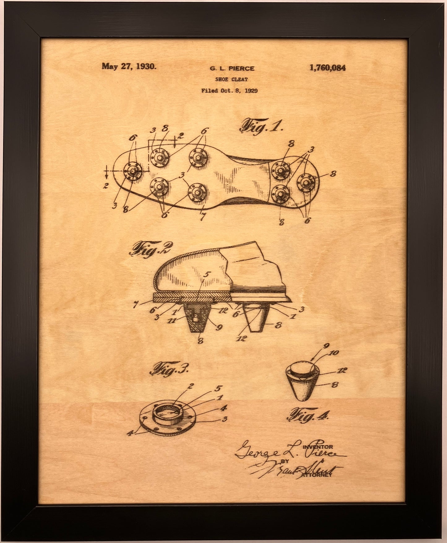 Football Patent Drawing Set