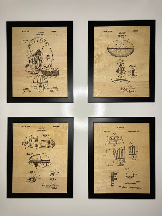 Football Patent Drawing Set