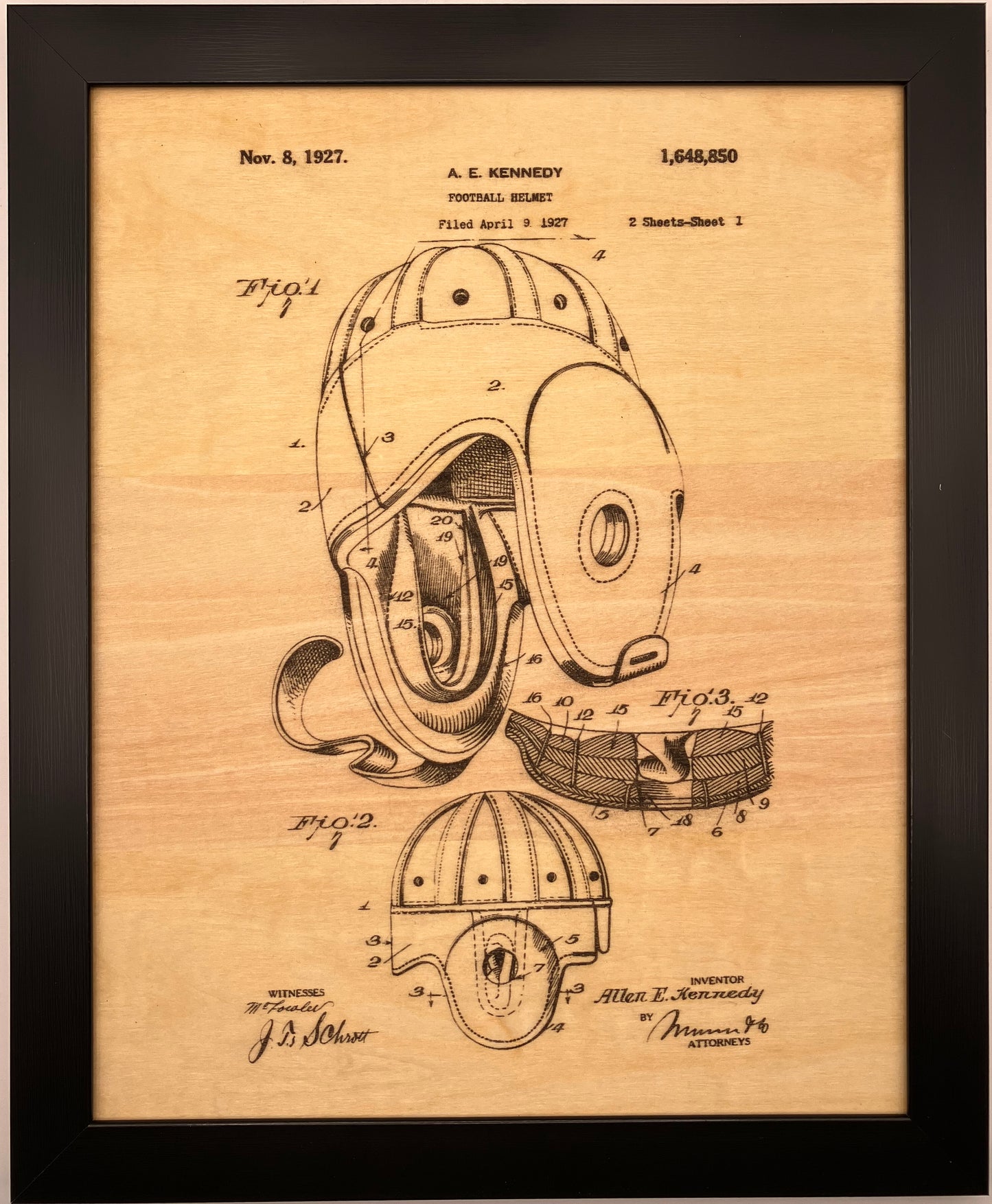 Football Patent Drawing Set