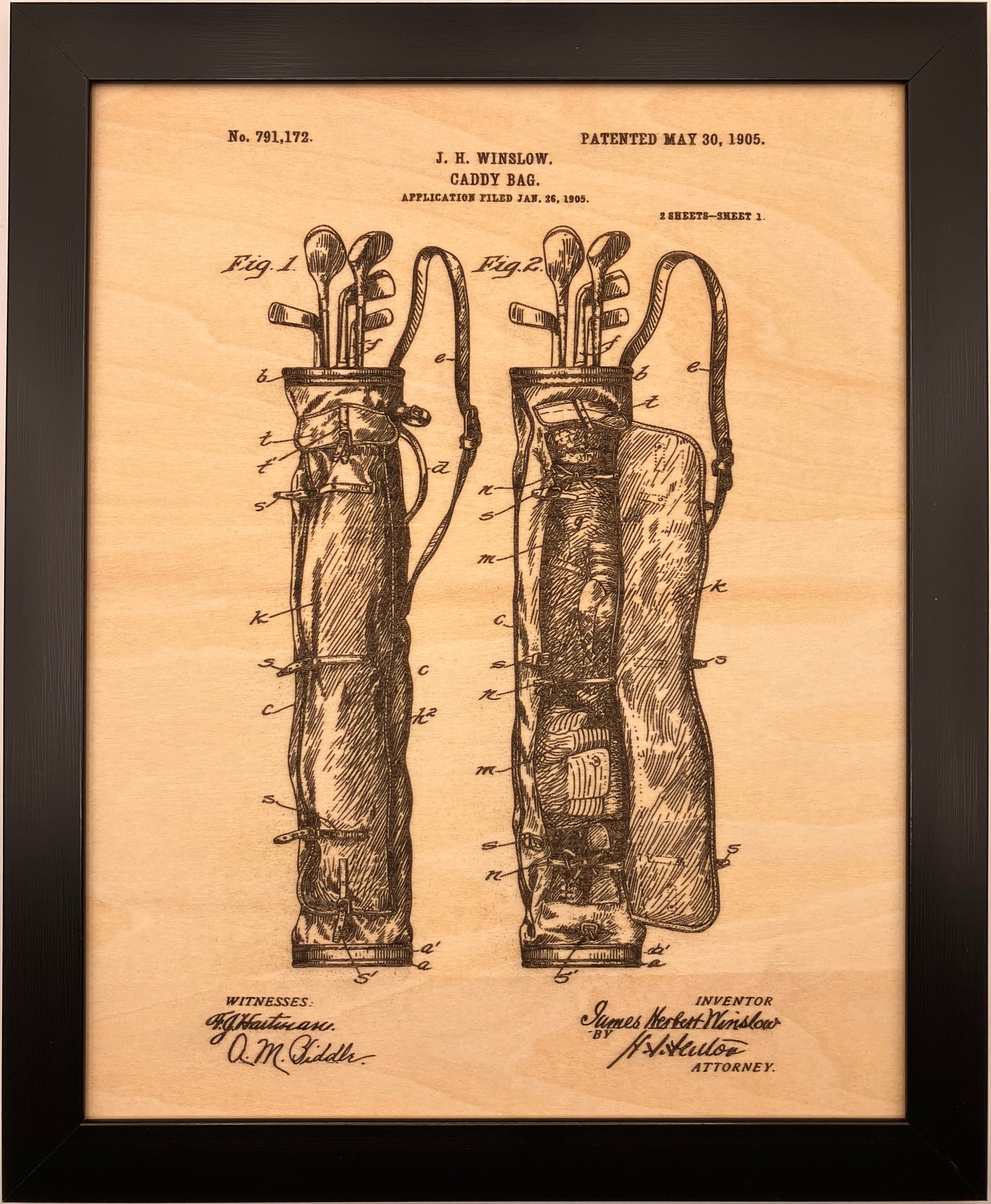 Golf Patent Drawing Set