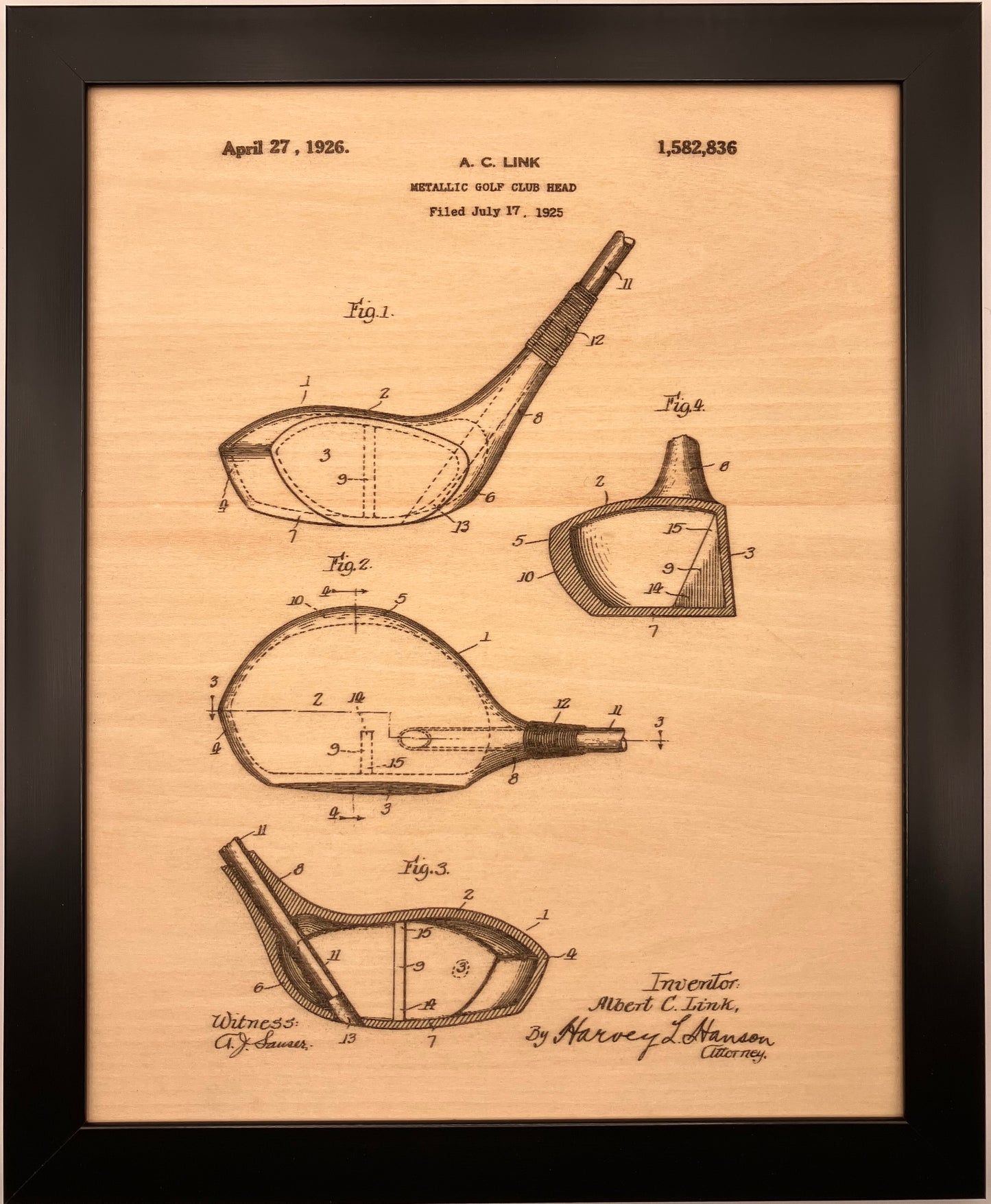 Golf Patent Drawing Set