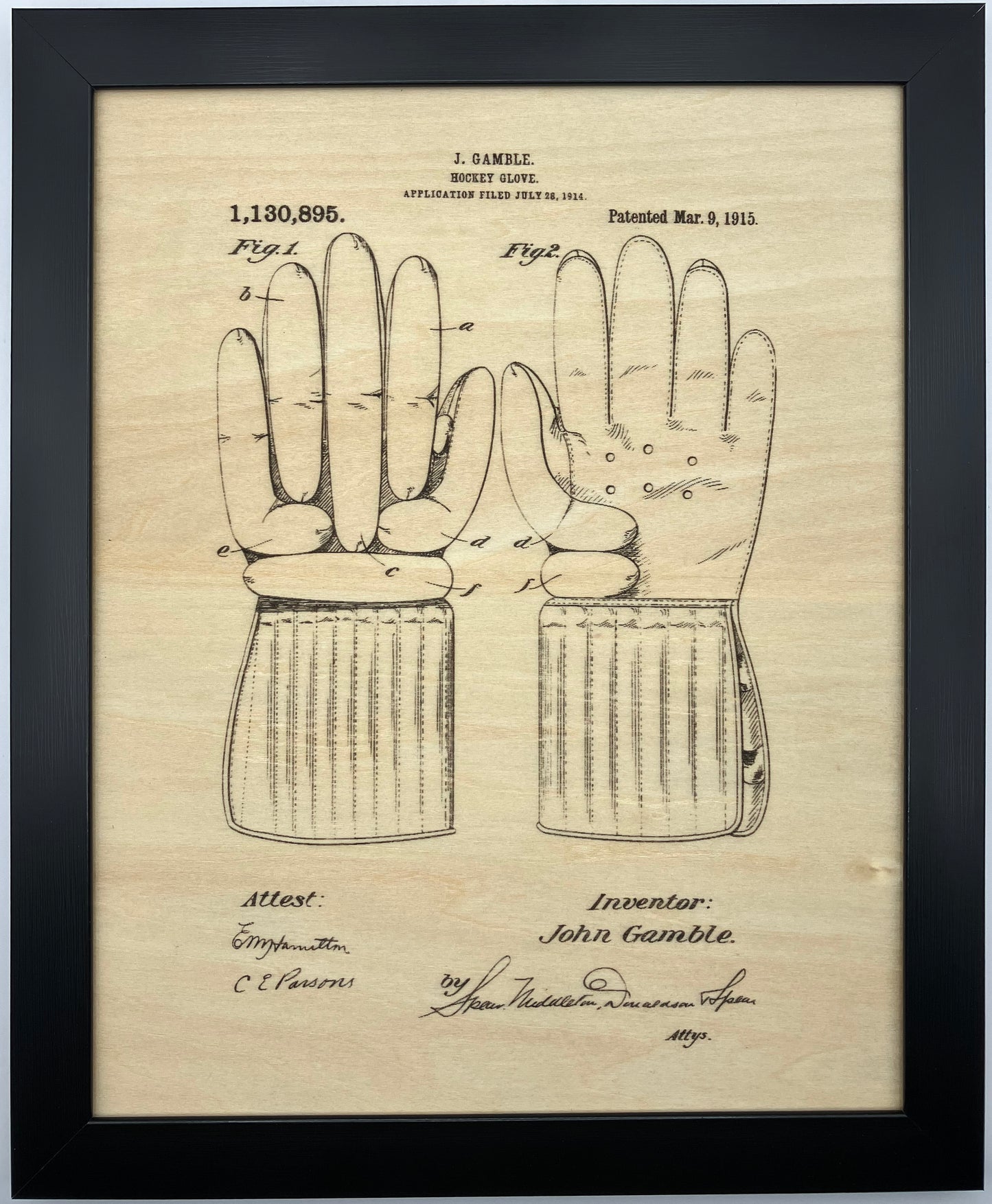 Hockey Patent Drawing Set