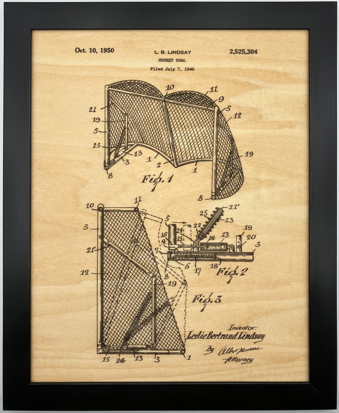 Hockey Patent Drawing Set