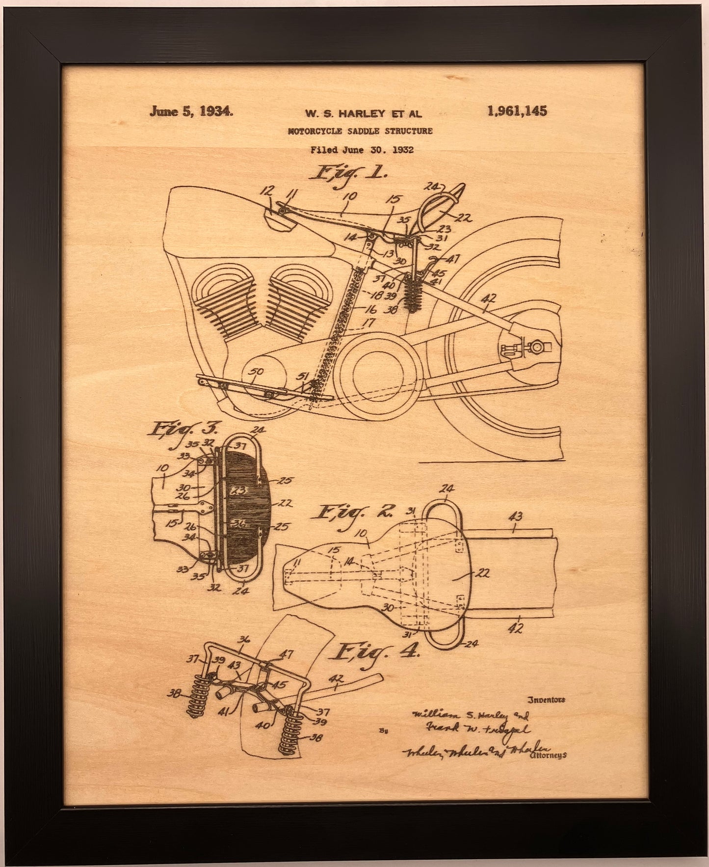 Harley Patent Drawing Set