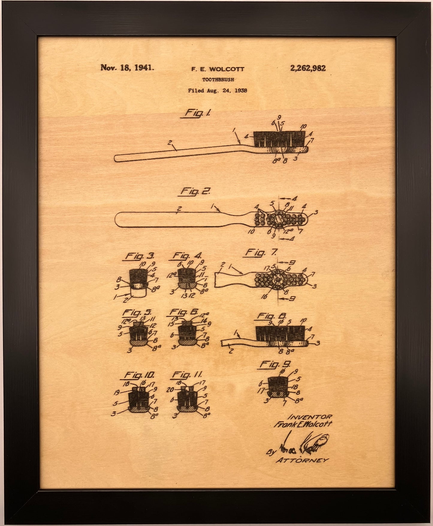 Bathroom Patent Drawing Set