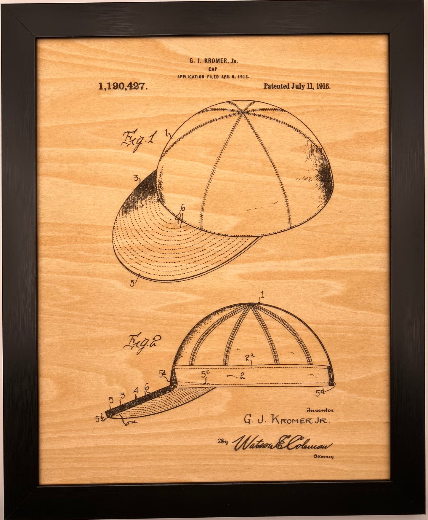 Baseball Patent Drawing Set