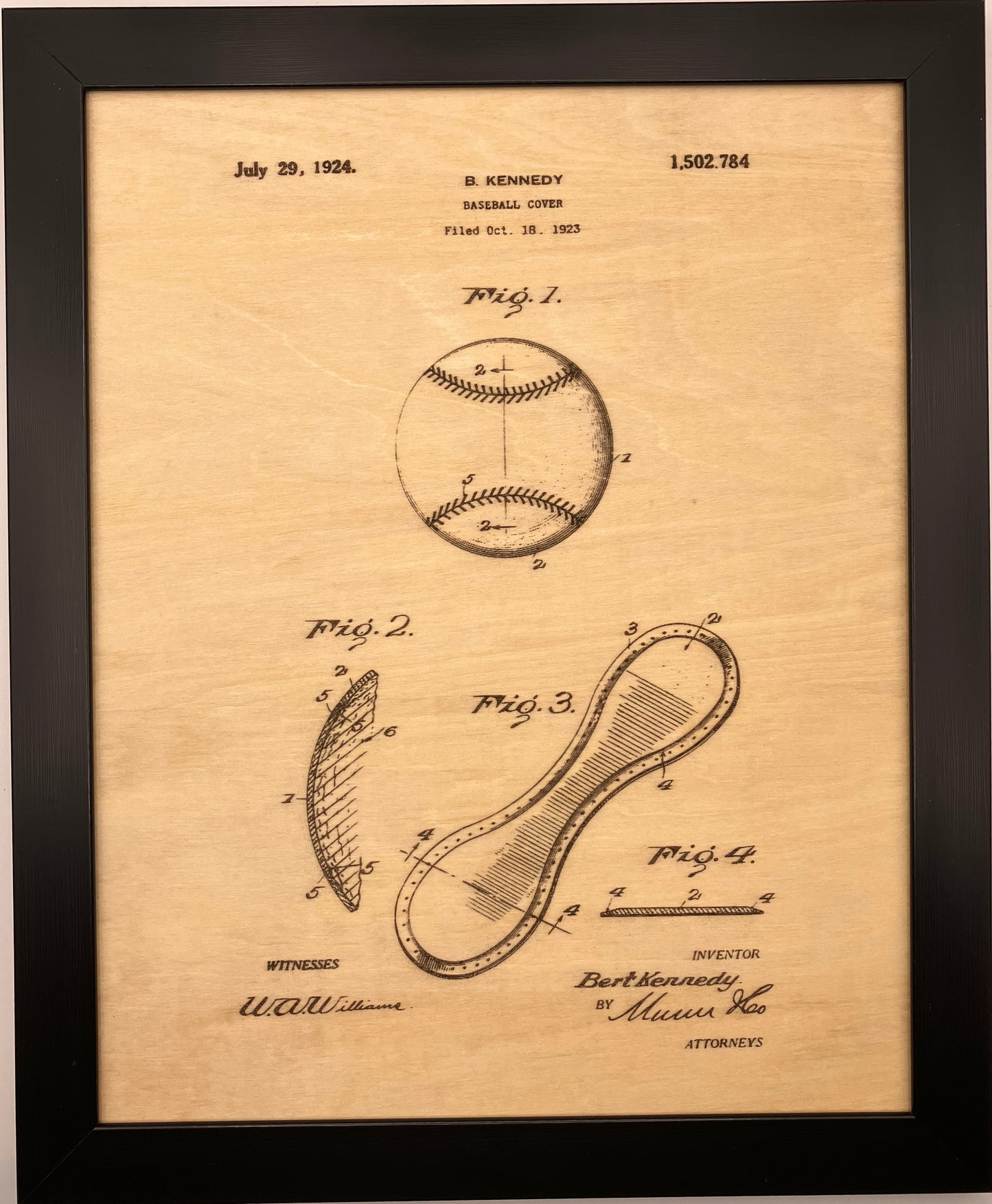 Baseball Patent Drawing Set