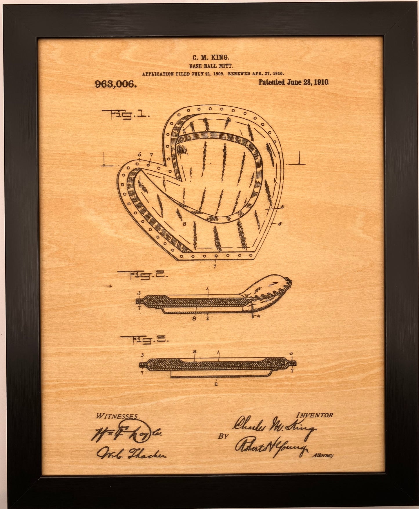 Baseball Patent Drawing Set