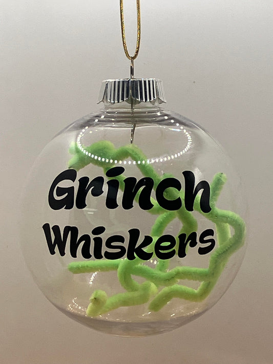 Grinch Whiskers Christmas Ornament