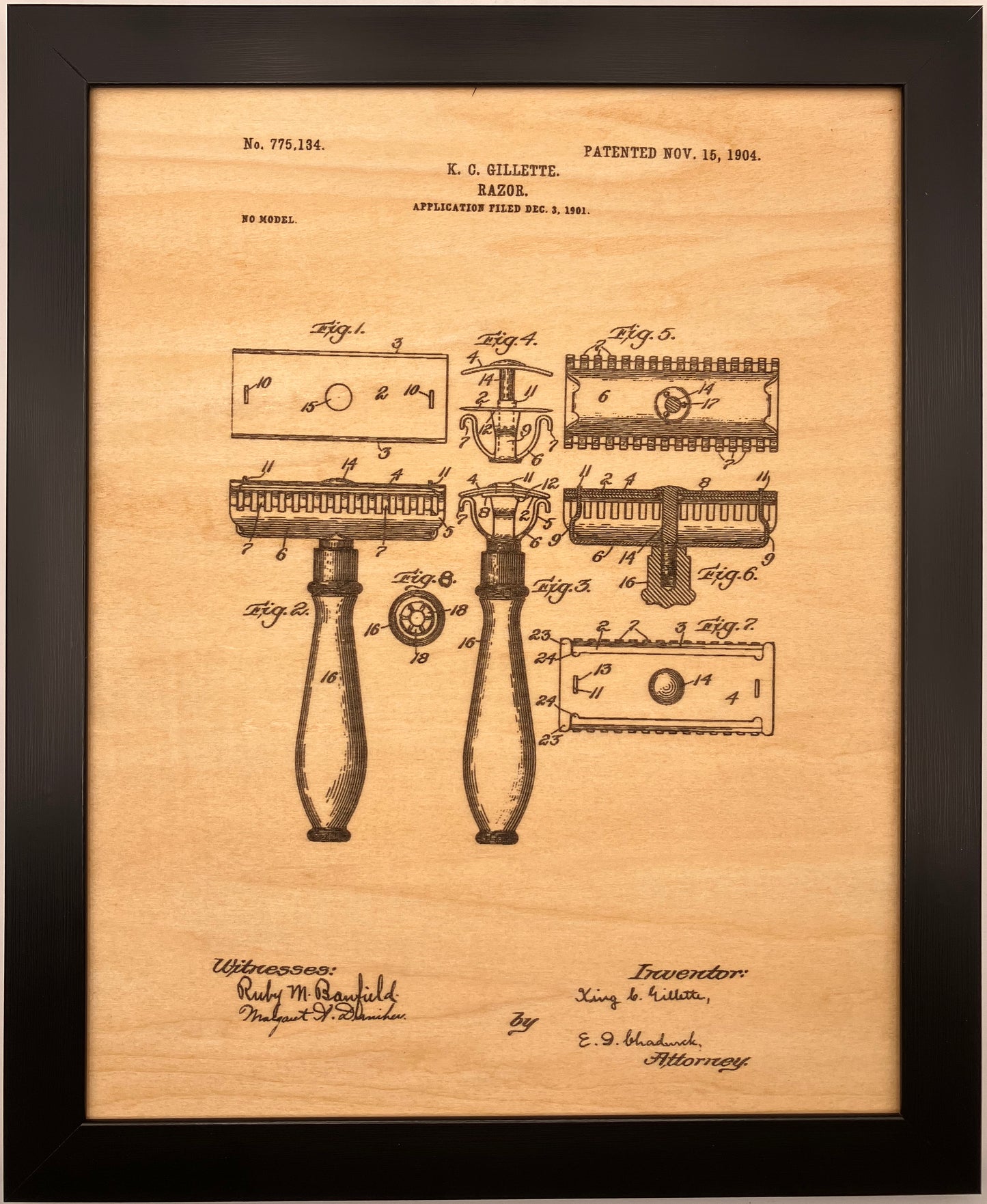 Bathroom Patent Drawing Set